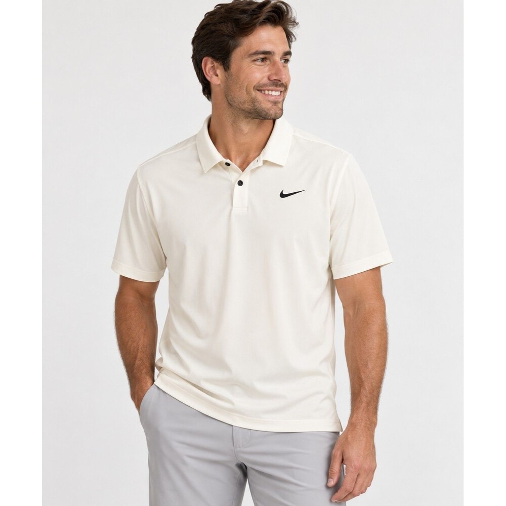 NWT Nike Dri-FIT Tour Golf Polo Shirt Men’s XL Coconut Milk Cream DV3123-113